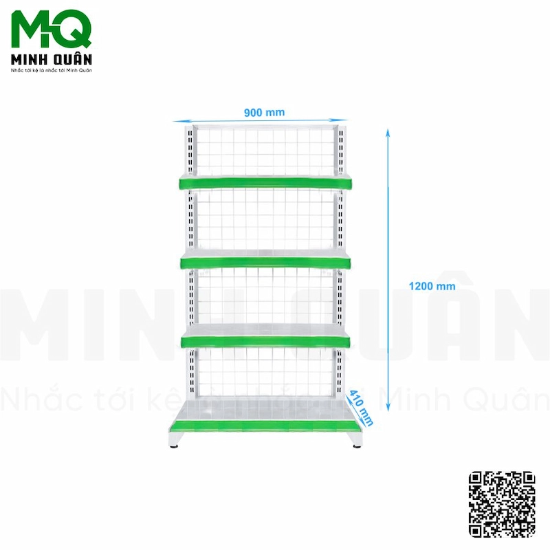 giá Kệ đơn lưng lưới 4 tầng 900×1200 mm giá Kệ đơn lưng lưới 4 tầng 900×1200 mm