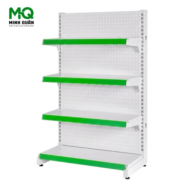 Kệ đơn lưng tôn lỗ tròn 4 tầng 900×1200 mm Kệ đơn lưng tôn lỗ tròn 4 tầng 900×1200 mm