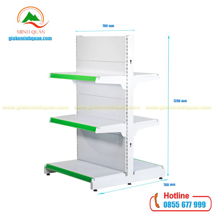 Kệ siêu thị đôi lưng tôn kín