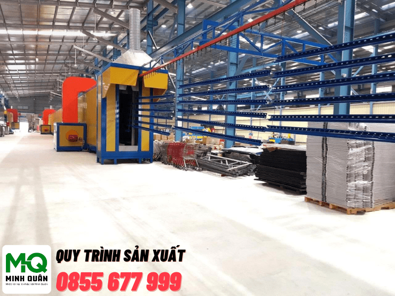 Quy trình sản xuất kệ kho hàng