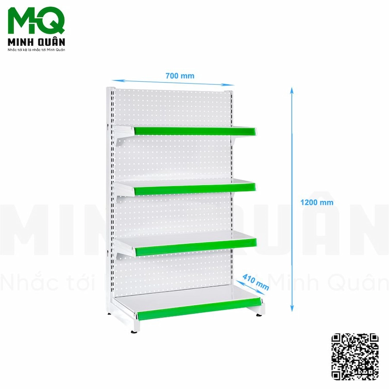 Giá Kệ đơn lưng tôn lỗ tròn 4 tầng Giá Kệ đơn lưng tôn lỗ tròn 4 tầng