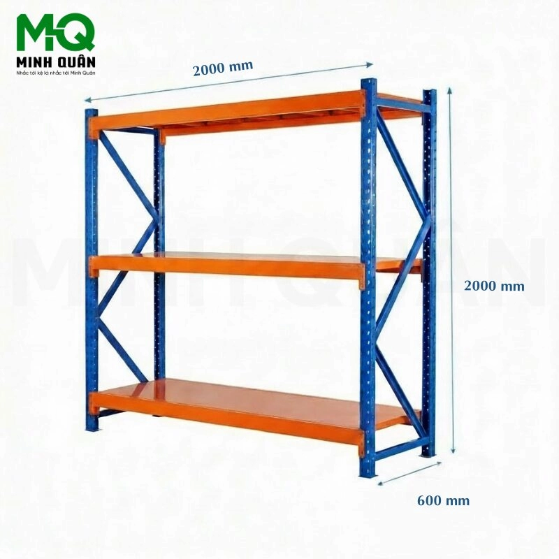 Kệ Trung Tải 3 Tầng D2000 x R600 x C2000