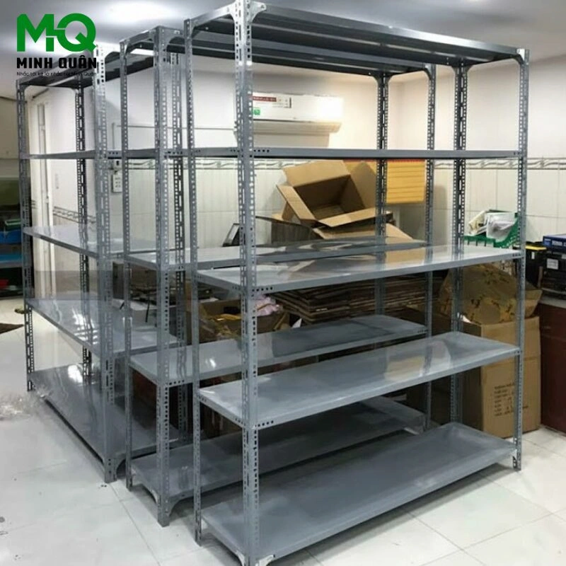 Giá Kệ Sắt V Lỗ 5 Tầng – D1500 x R400 x C2000 (mm)