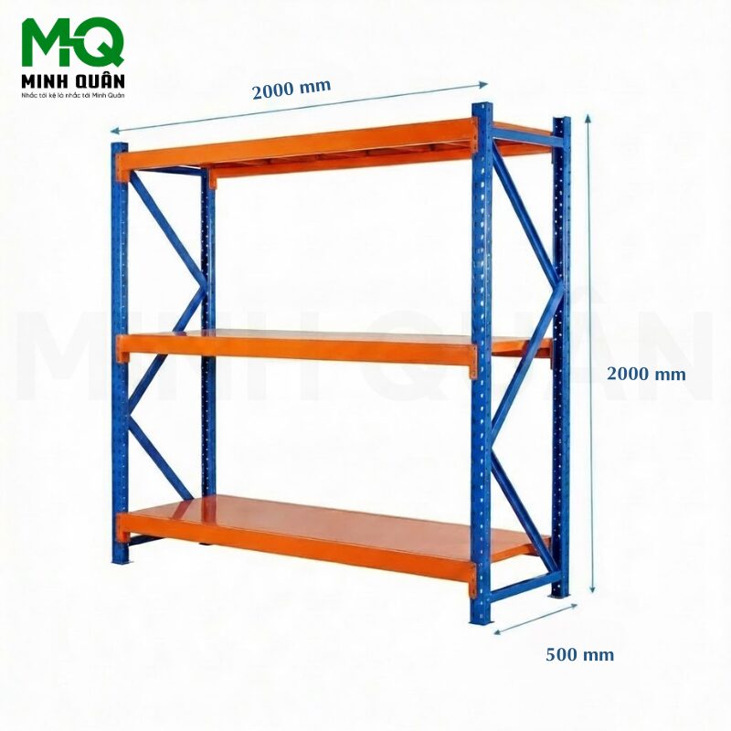 Kệ Trung Tải 3 Tầng D2000 x R500 x C2000 (mm)