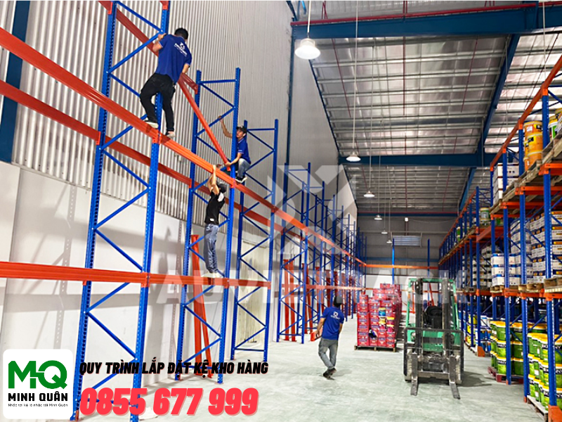 Quy trình 5 bước lắp đặt kệ kho hàng chuẩn quốc tế tại Giá Kệ Minh Quân