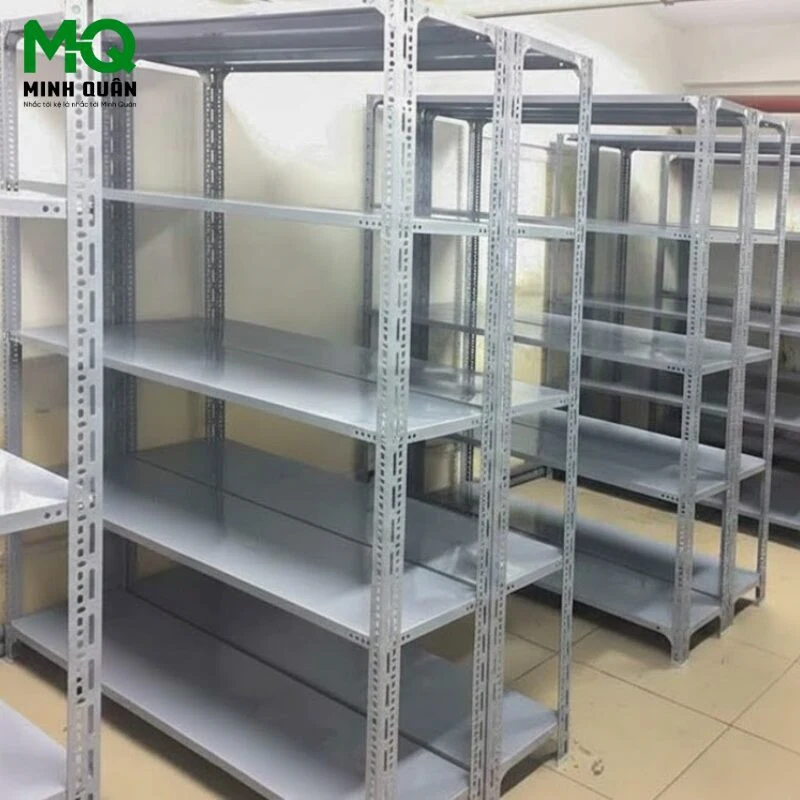 Kệ sắt V lỗ 5 tầng – D1500 x R400 x C2000 (mm)