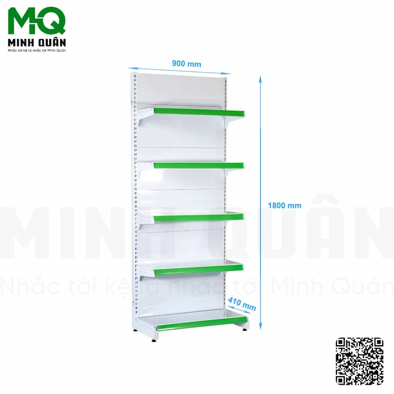 Kệ đơn lưng tôn kín 4 tầng 900×1800 mm Kệ đơn lưng tôn kín 4 tầng 900×1800 mm